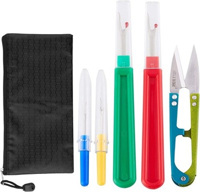 Seam Ripper & Thread Remover Kit 2 Big/2 Small + Trimming Scissor