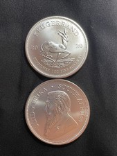 2020 South Africa Krugerrand 1oz Solid Silver Coin in Capsule .999 Fine Bullion