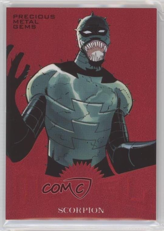 2017 Fleer Ultra Marvel Spider-Man Metal PMG Red 51/99 Scorpion #MM44 o8i