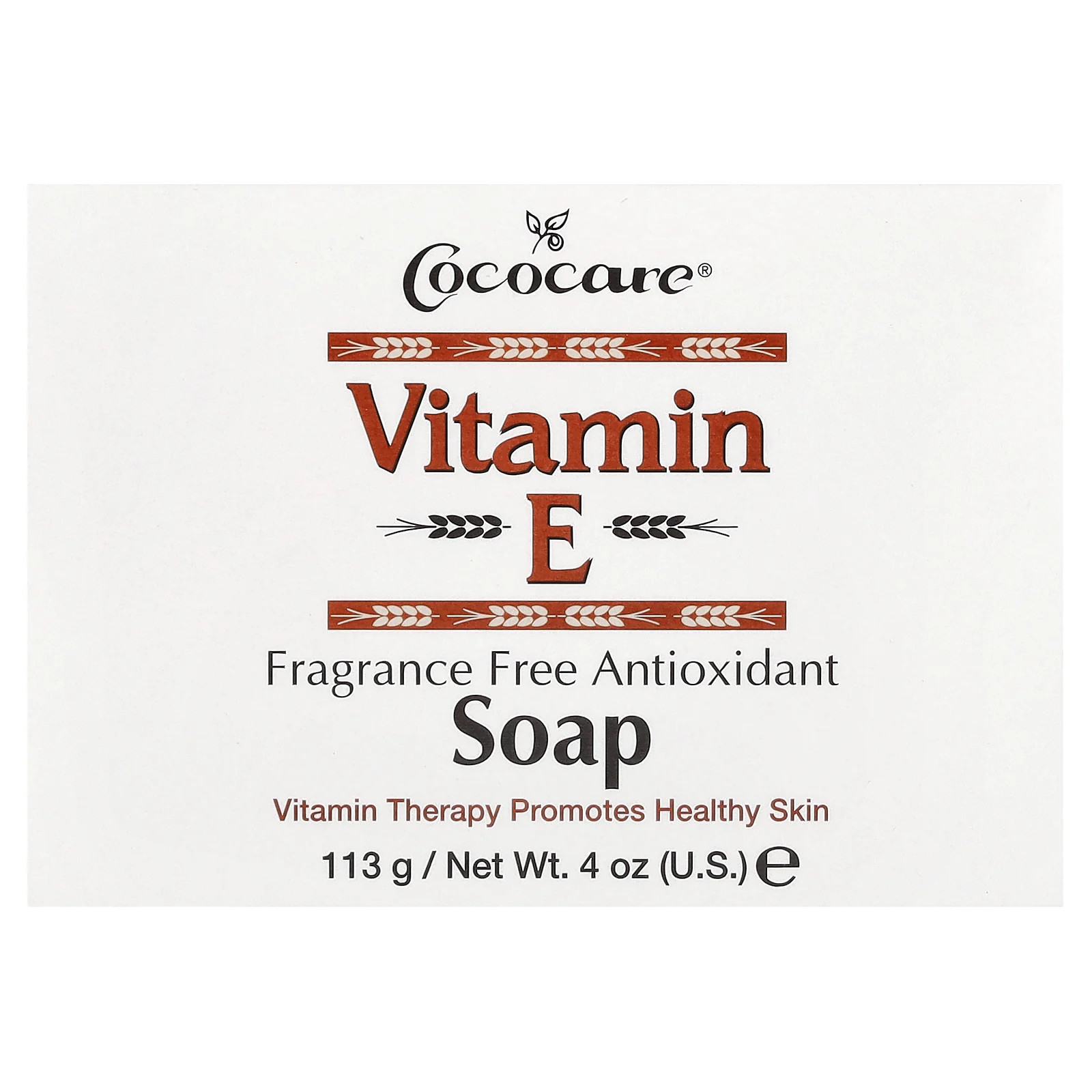 Мыло с витамином Е, без отдушек, 4 унции (113 г)