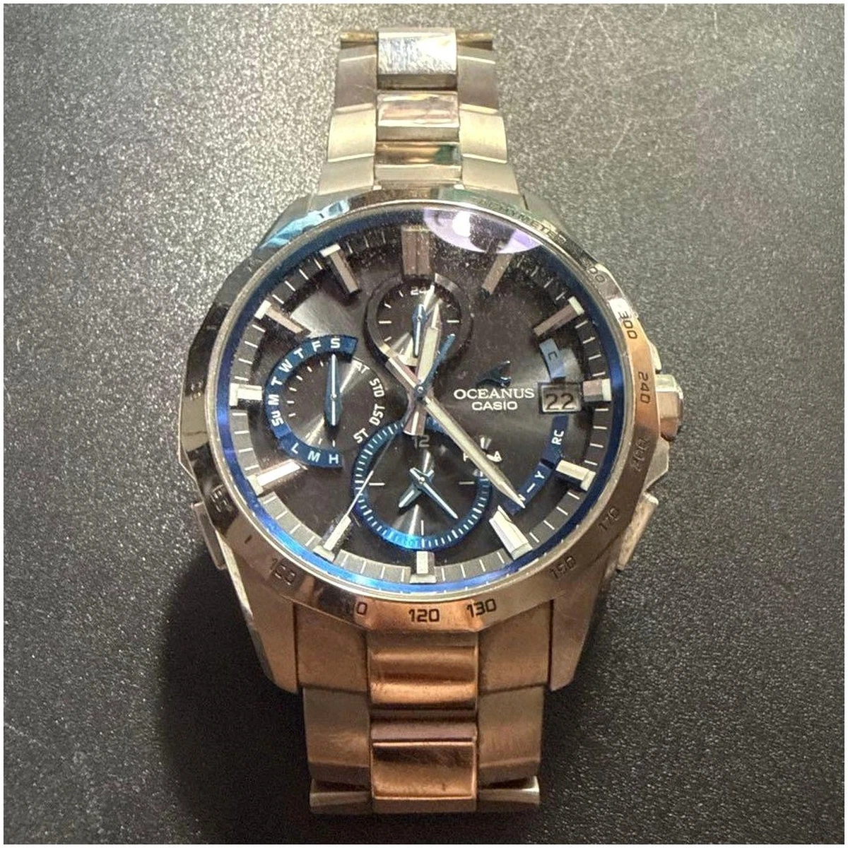 Casio Oceanus Manta OCW-S4000 Titanio Bluetooth Resistente Solar Multi Banda 6 En Caja
