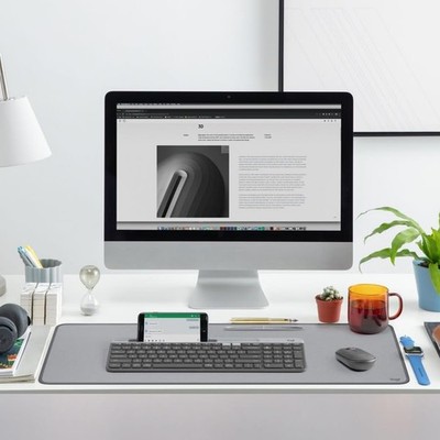 LOGITECH K585 MULTI-DEVICE SLIM WIRELESS KEYBOARD, BUILT-IN CRADLE -  GRAPHITE