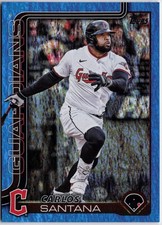 2025 Topps Update #US148 Carlos Santana Blue Holo Foil #/150