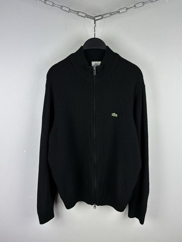 Vintage Lacoste Full Zip Knitted Wool Sweater Men’s Size M - Picture 1 of 23