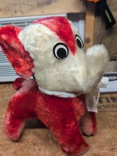 Vintage plush Elephant stuffed animal 12 By 10 Carnival Prize 1950's