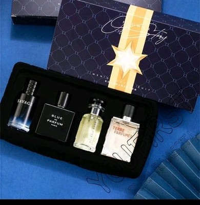 Luxury Men s Premium Fragrance 4pcs Set Cologne Long-Lasting Fathers Day Gift