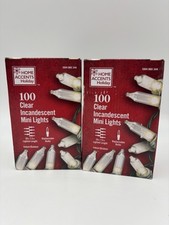 Lot Of 2 Home Accents Holiday 100 Clear Incandescent Mini Lights 20Ft