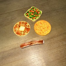 Melissa  Doug Wooden Food Lot Of 4 Double Side Food