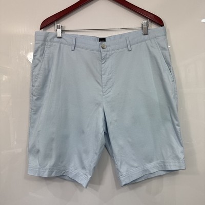 HUGO BOSS leichte Chino Shorts hellblau 100% Baumwolle Regular Fit W38''