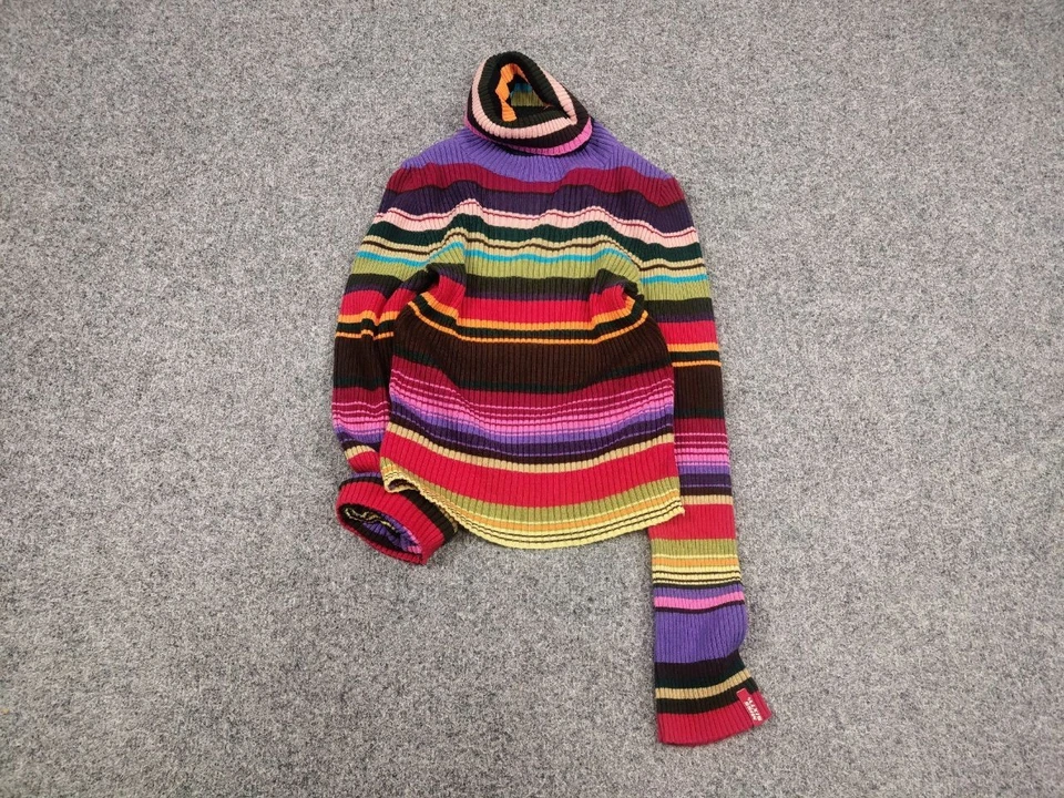 Archivo de Colección Miss Sixty Estilo Y2K Rayas Ligero Cuello Tortuga Manga Larga Foto 2 de 4