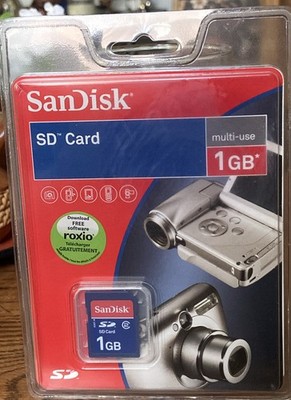 SanDisk SD Card 1 GB Multi-Use Secure NEW Unopened Sealed Digital Storage 