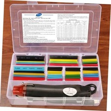 Wire Heat Shrink Tubing Kit  Mini Heat Gun for Shrink Ratio 2:1 328pcs 1