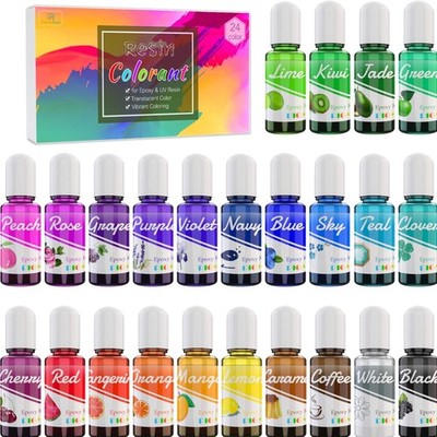 Epoxidharz Farbe 24 Farben Flüssig UV Harz Pigment für Resin Schmuck Basteln