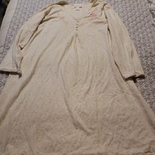 Beige Animal Print L Carole Hochman Nightgown 100 Cotton made in Turkey so soft