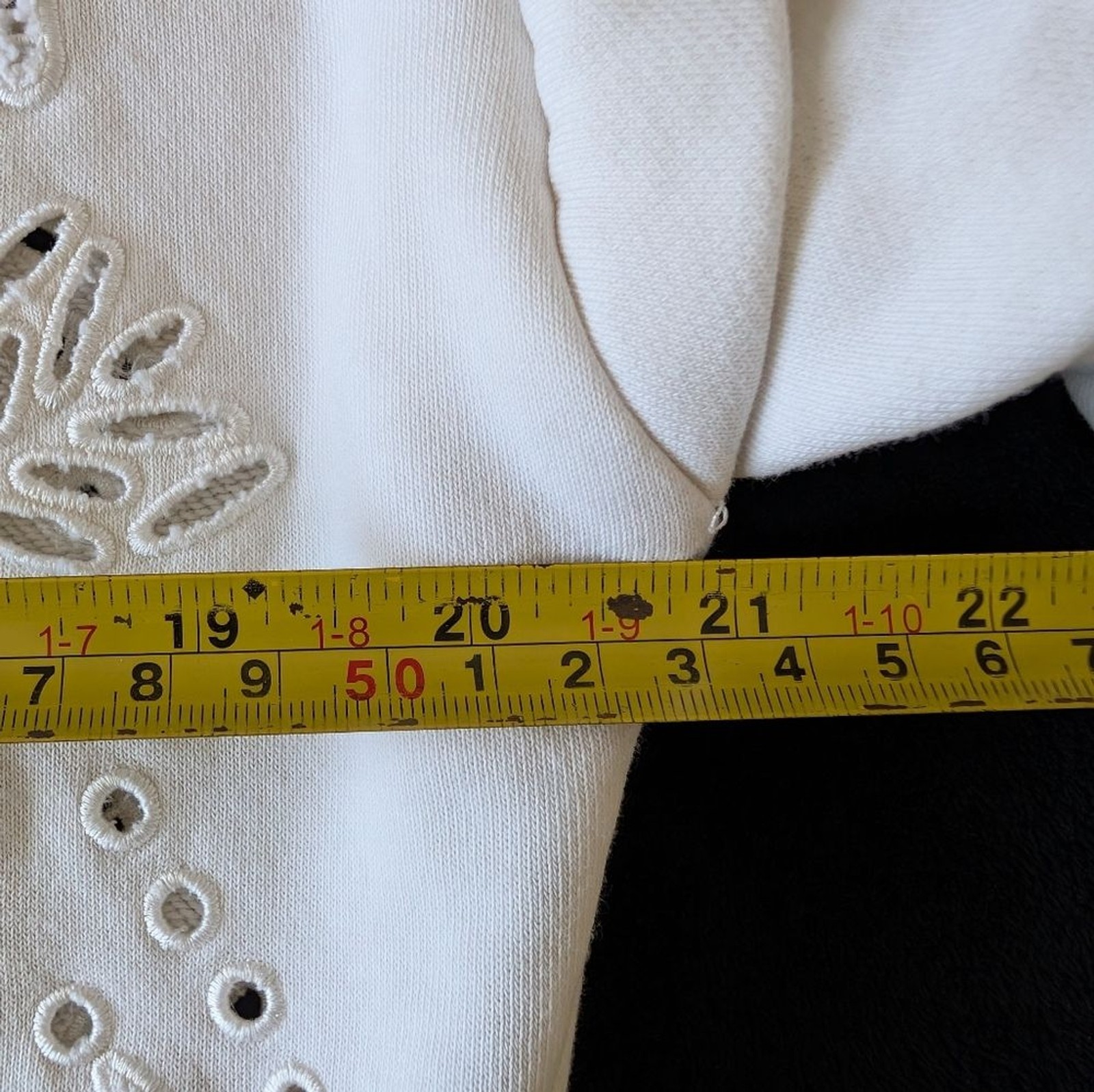 Scotch & Soda Eyelet Embroider Knit Crop Sweatshirt XS Floral Feminine Whimsy image 9