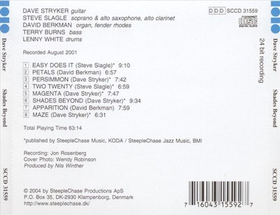 DAVE STRYKER SHADES BEYOND NEW CD