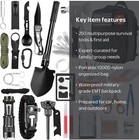250pcs Emergency Survival Kit, Camping Survival Gear, Tools, Tactical Backpack