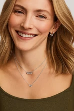 Kendra Scott Pendant Necklace Adjustable, Silver Plate w/Original Box Gift Girl