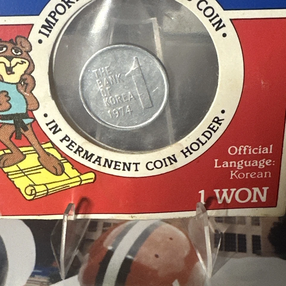 1989 Super Golden Crisp Cereal Box South Korea 1 Won Coin - Image 4 of 4