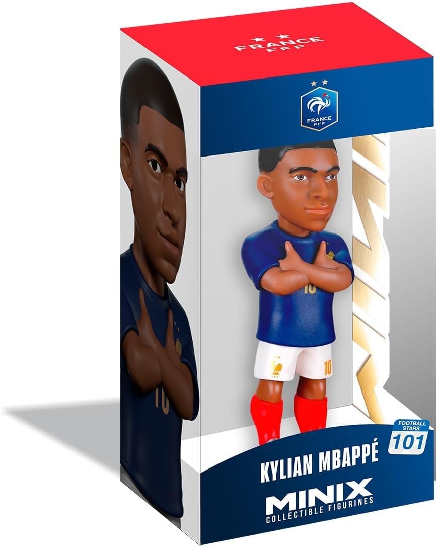 Figurine Mbappé France en PVC premium avec finitions peintes à la main