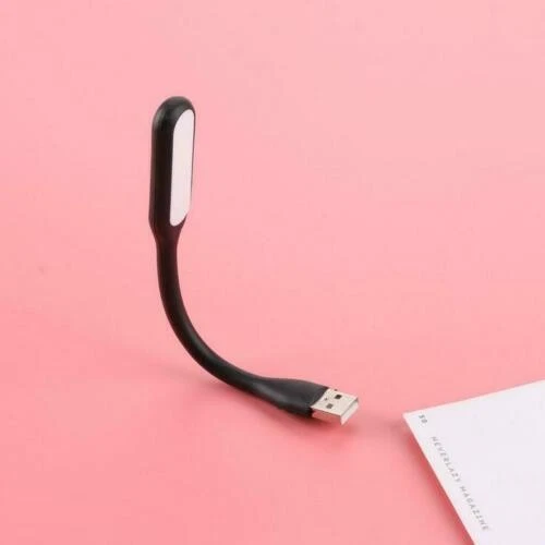 Lampadina flessibile USB mini luce led computer studio lettura scrivania NERO