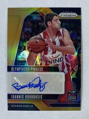 Ioannis Bourousis 2024-25 Panini Prizm EuroLeague Signatures Auto Gold #/10