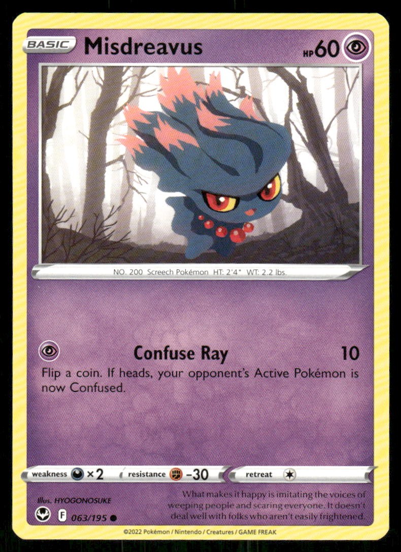 Misdreavus SWSH12: Silver Tempest [063/195] Common NM Pokemon