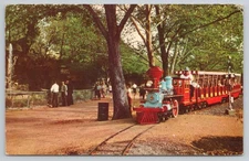 1974 Zoo Line Railroad Train Forest Park St. Louis Missouri MO Postcard