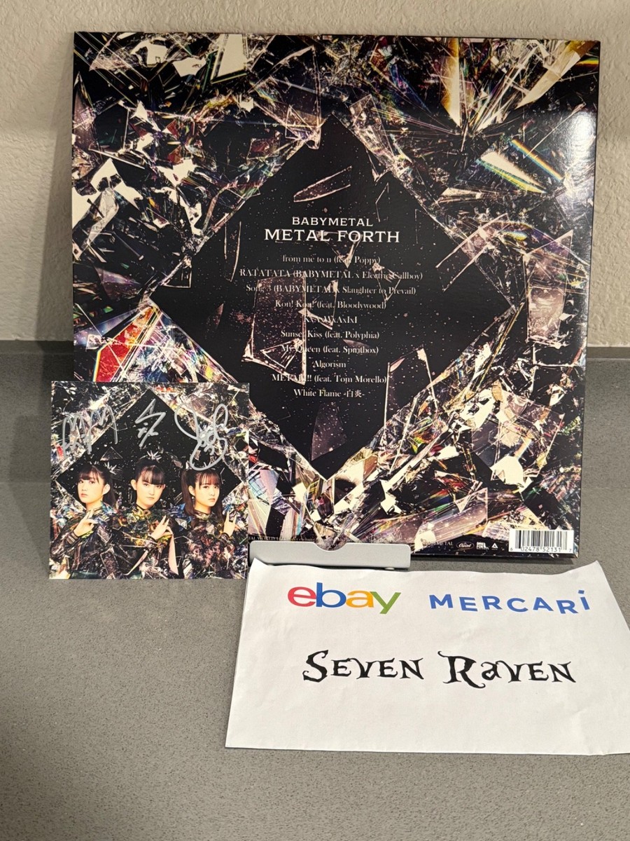 BABYMETAL Metal Forth Black Red Splatter Vinyl with Signed Art