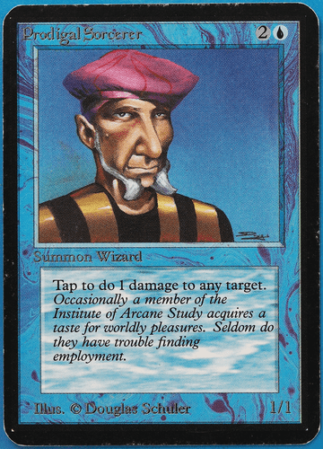 Prodigal Sorcerer Alpha PLD Blue Common MAGIC MTG CARD (ID# 497351) ABUGames - Picture 1 of 2