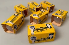 7 Vintage GE Photoflood BBA No.1 LAMPS 250 Watt Light Bulbs Photography 3400K
