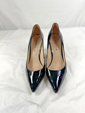 VIA SPIGA Carola Pointed Toe Pumps Sz 8 Black Leather soles