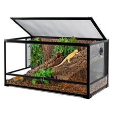 70 Gallon Reptile Terrarium Tank Opening Front Hinge Doors Enclosure Amphibians