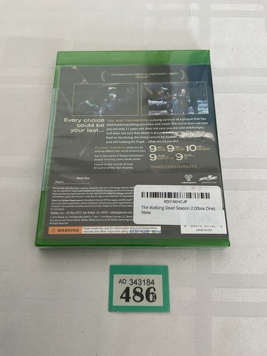XBOX ONE THE WALKING DEAD SEASON 2 (ZWEI) BRANDNEU & VERSIEGELT (ESRB) USA IMPORT - Bild 2 von 2