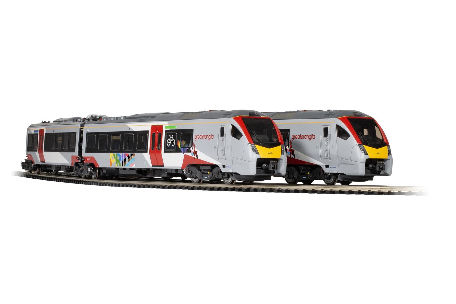 Hornby R30446 Greater Anglia Class 755-4 FLIRT 4 Car Pride Livery Pack OO Gauge - Image 7