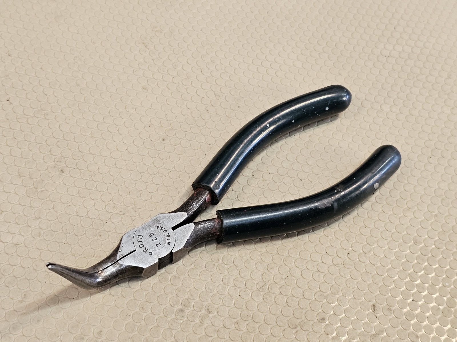 Vintage Proto Pro No. 225 6-Inch Bent Needle Nose Pliers USA Made Excellent Condition
