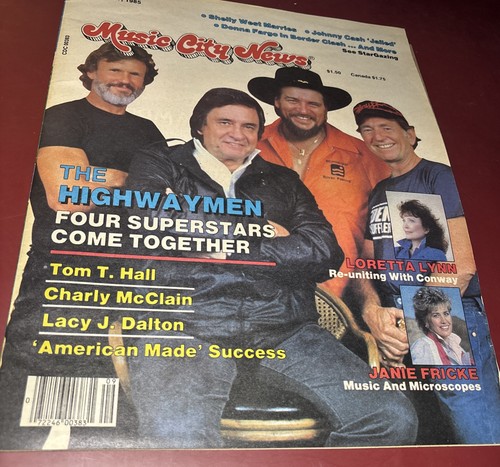 MUSIC CITY NEWS - August 1985 - The Highwaymen Johnny Cash Willie Nelson Country - Picture 5 of 7