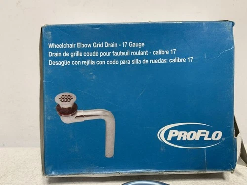 Proflo PFGD101 Grid Drain 1-1/2" Chrome 17 Gauge - Picture 2 of 8