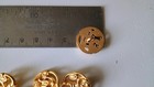 LOT of 12 Vintage Gold Tone Art Nouveau Swirled 20mm Round Buttons Exellent EUC — photo 3