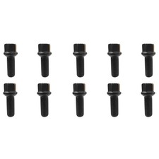 Tracer 10 schwarze Radschrauben Radbolzen Kugelbund M14x1,5 47mm Porsche VW