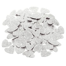 60Pcs Foam Stickers Adhesive Glitters Foam Shape Sticker Silver Heart