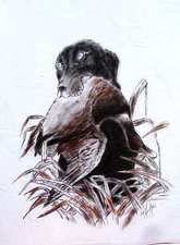 vintage original Acrylic mixed  painting signed on canvas