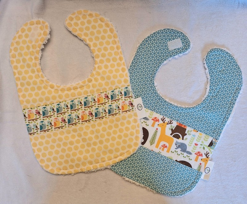 Boutique Baby Toddler Woodland Creatures Chenille Bibs