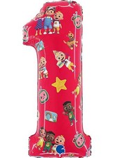 CoComelon Number 1 Shape Uninflated Helium Balloon 26 Inch