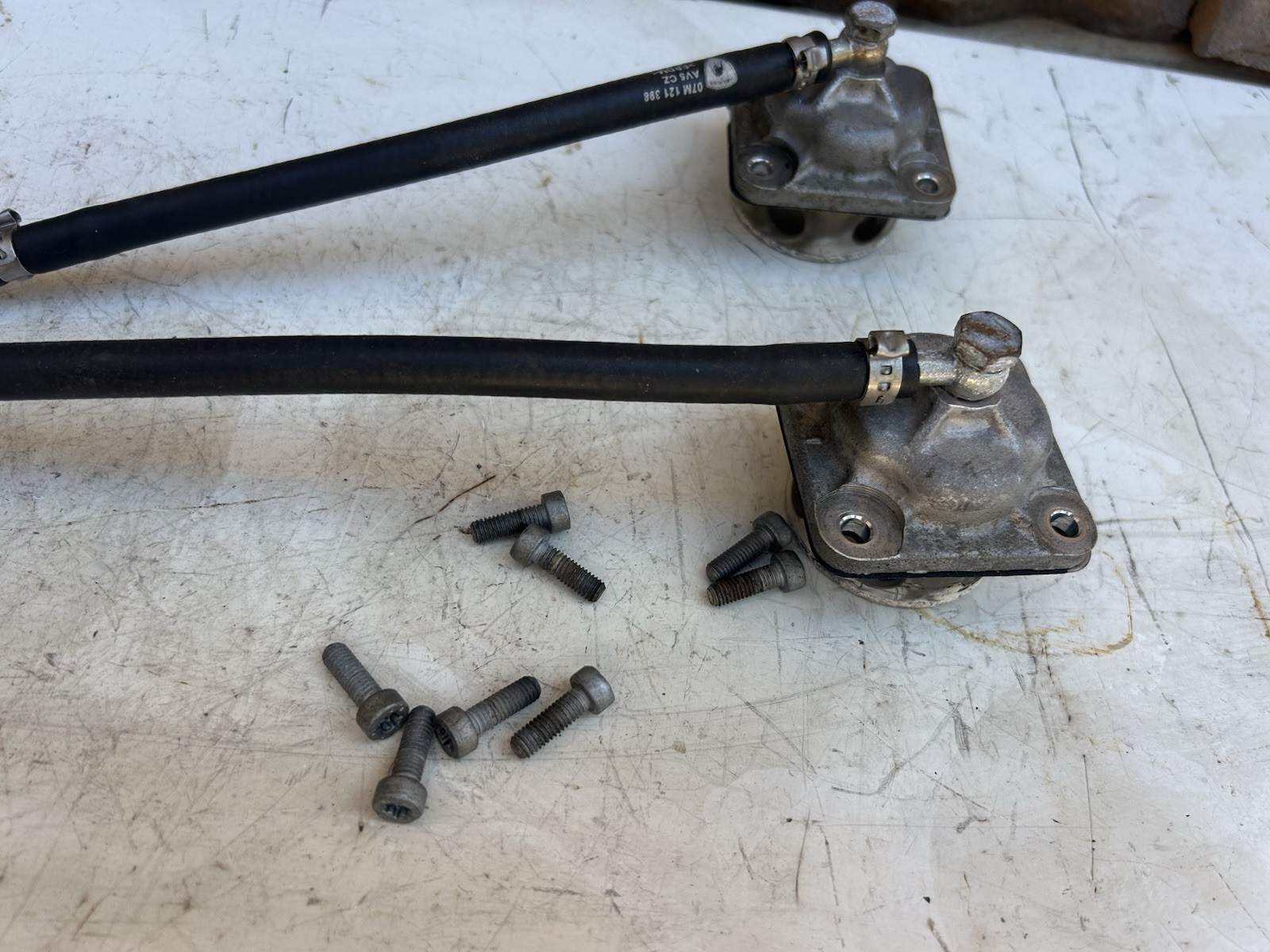 Lamborghini Aventador Thermostat Cover & Hoses Oem
