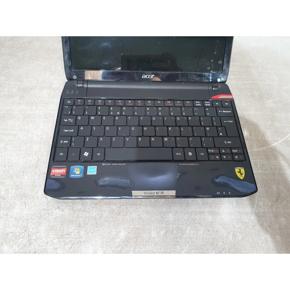 Acer Ferrari One 200 Series ZH6 Notebook Laptop Red 11.6" LED Display For Parts - Image 4 of 4