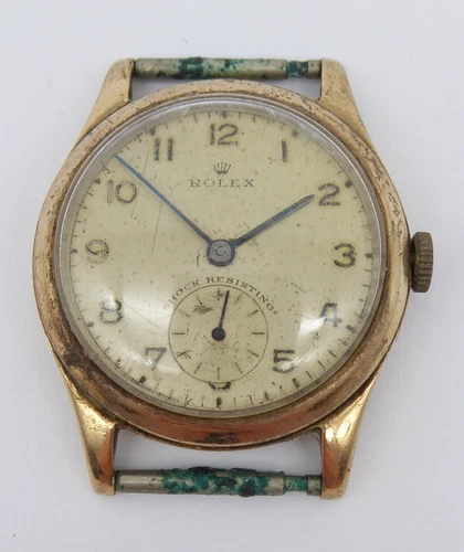 VINTAGE MENS 9CT GOLD ROLEX MANUAL WIND WRISTWATCH c.1949