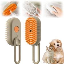 3-in-1 Cat Steam Brush for Cats for Massaging and Cleaning Shedding Pets