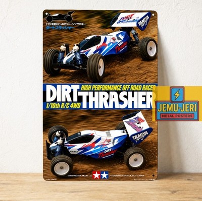 Tamiya Dirt Thrasher Vintage RC Buggy Metal Poster - Tin Sign 8x12 in