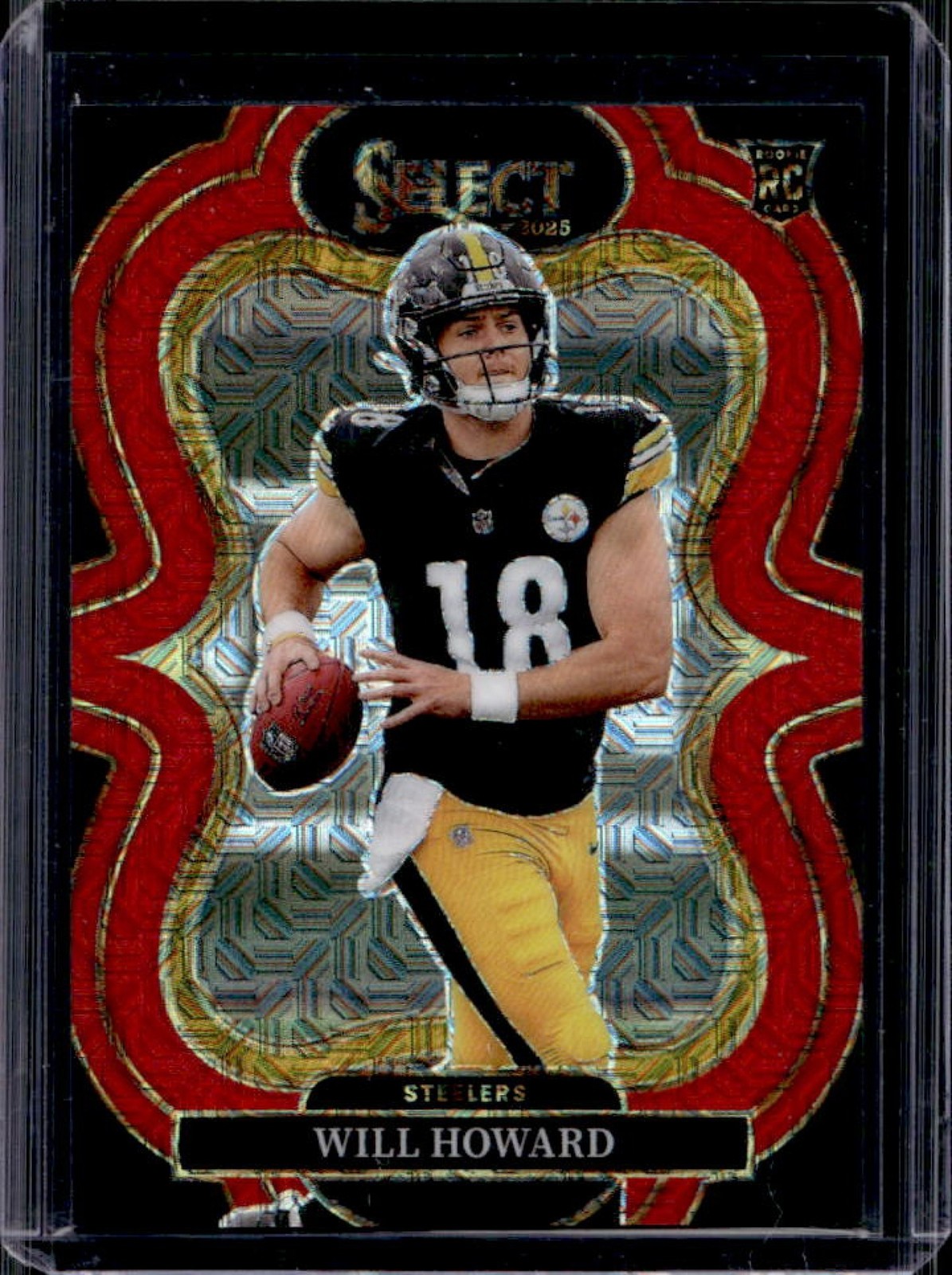 2025 Panini Select Will Howard Suite Level Red Prizm Rookie RC #/49 Steelers
